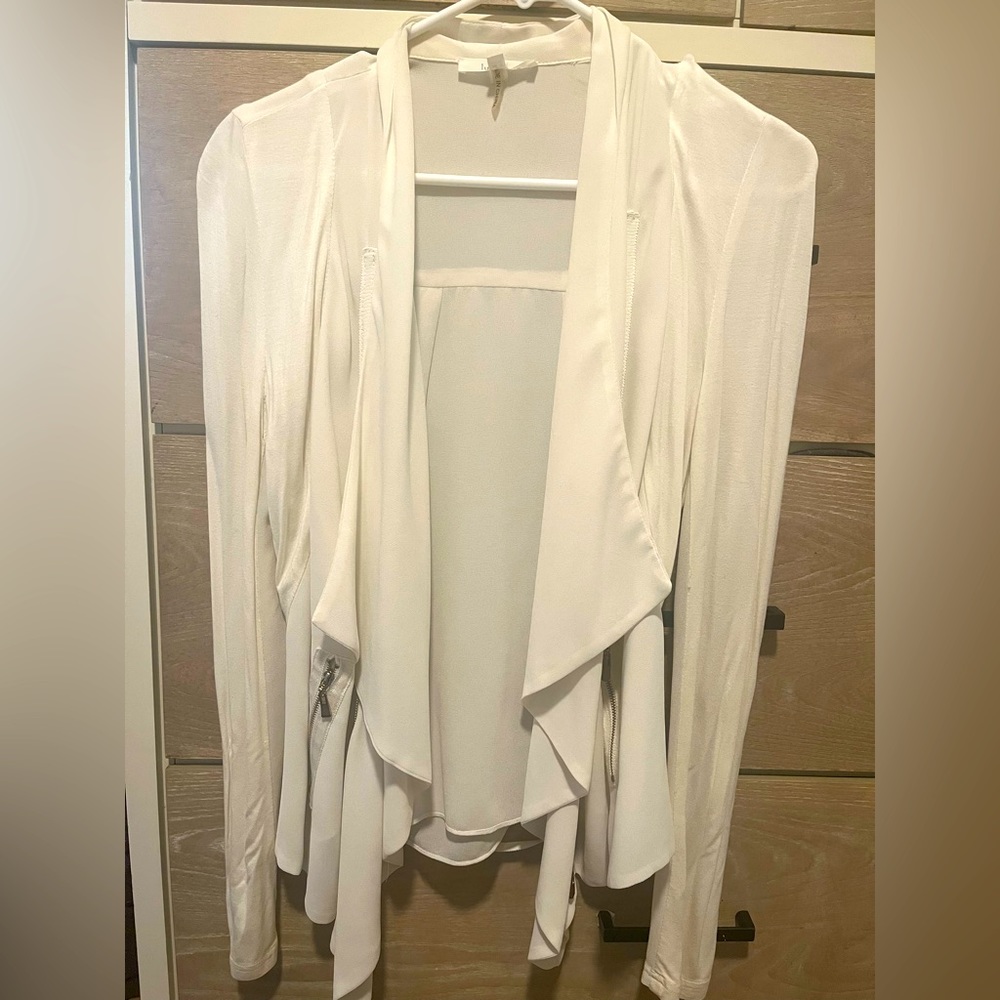 White cardi/blazer by Lucy Paris. Size small